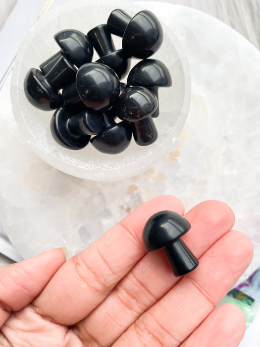 Black Obsidian Mushroom 1pc