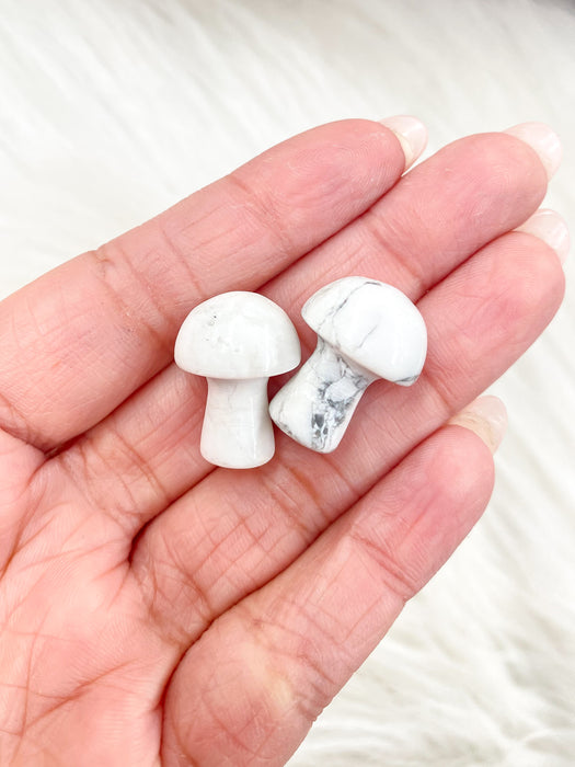 White Howlite Mushroom 1pc