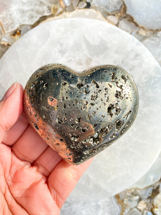 Pyrite Heart 1pc