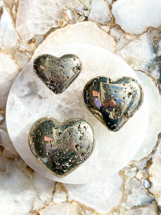 Pyrite Heart 1pc