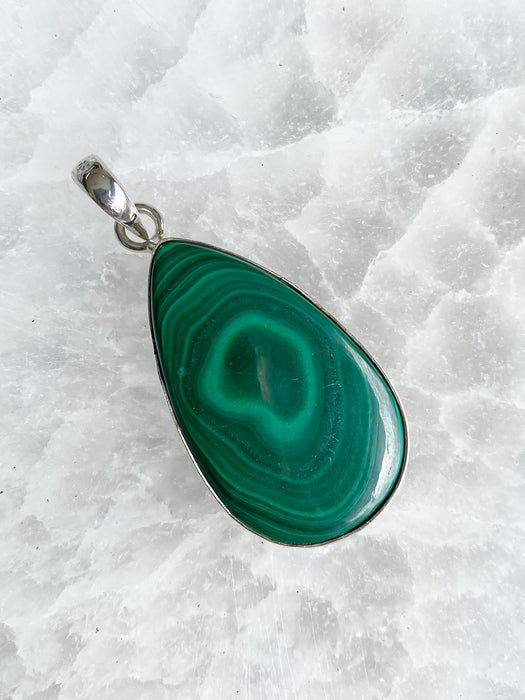 Malachite Teardrop Pendant P22