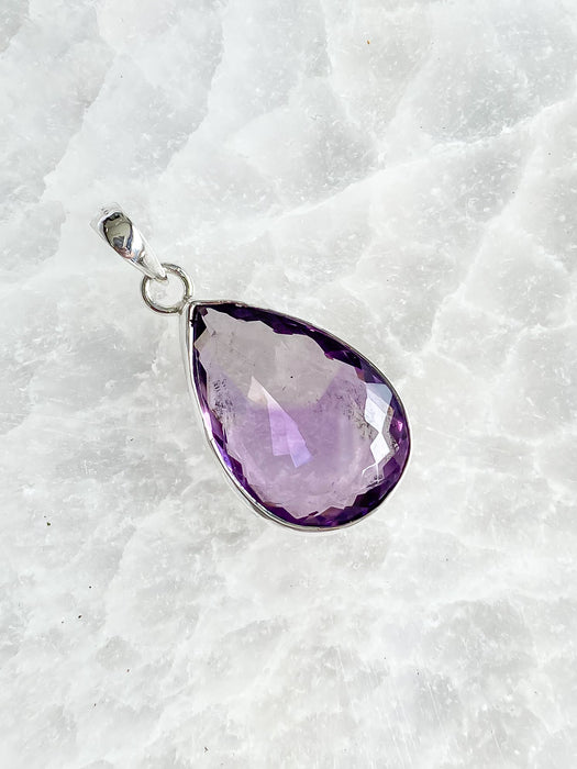 Amethyst Teardrop Pendant P40