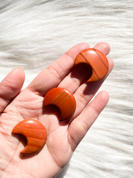 Red Jasper Mini Moon 1pc