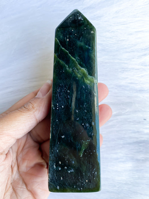 Nephrite Jade Tower JD7