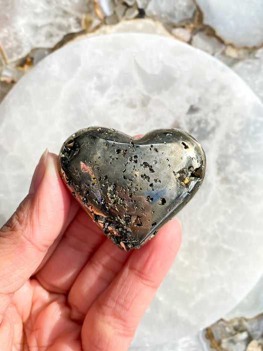 Pyrite Heart 1pc