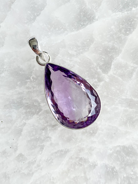 Amethyst Teardrop Pendant P41