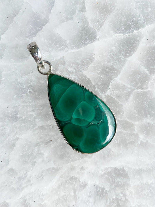 Malachite Teardrop Pendant P21