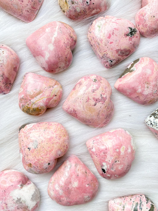 Rhodonite Hearts 1 pc