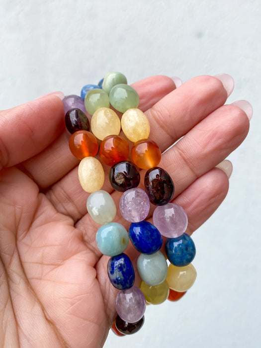 Chakra Freeform Bead Bracelet