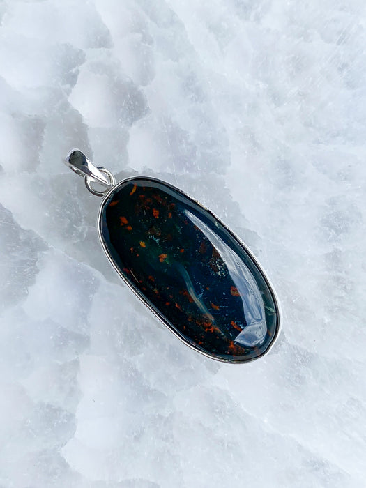 Bloodstone Oval Pendant P13