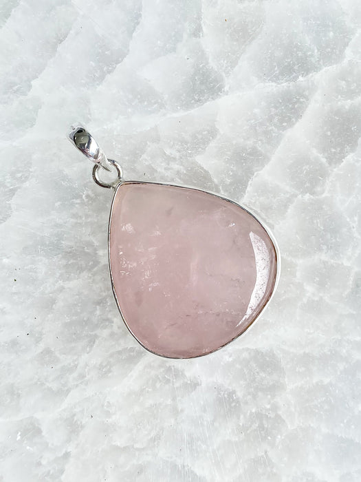 Rose Quartz Teardrop Pendant P27