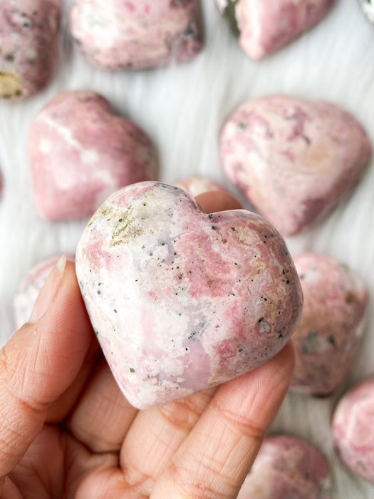 Rhodonite Hearts 1 pc