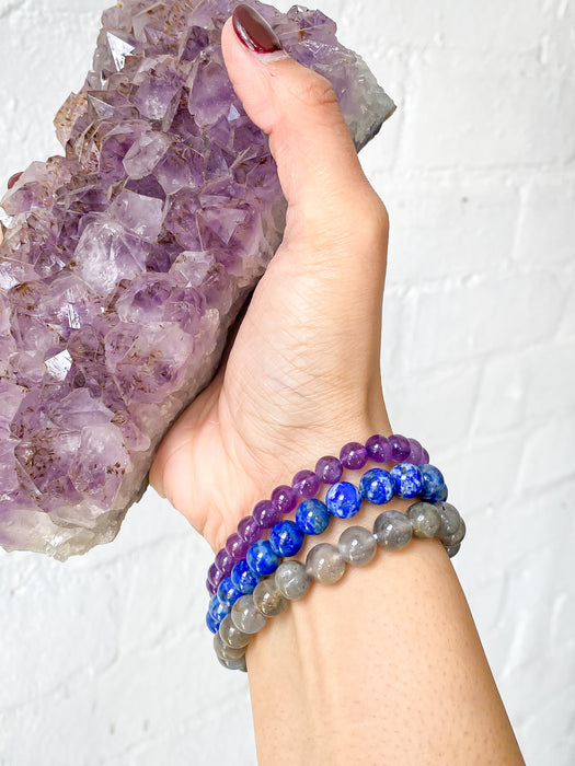 Libra Bracelet Set : Lapis Lazuli, Amethyst & Labradorite