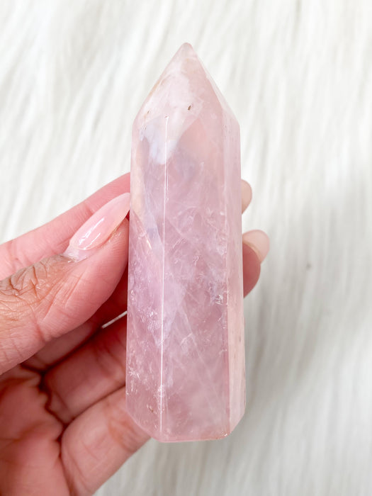 Aura Rose Quartz Tower 1pc