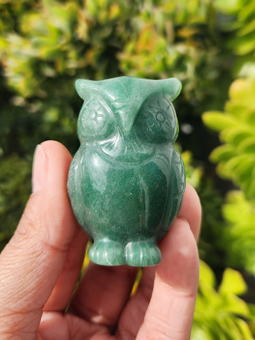 Green Aventurine Owl 1pc