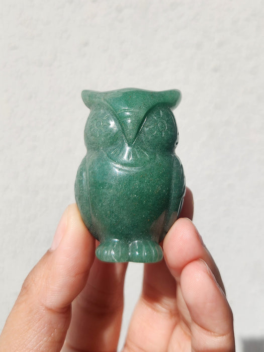 Green Aventurine Owl 1pc