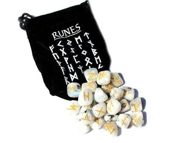 Rainbow Moonstone Runes Set