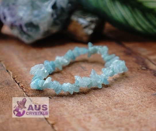 Aquamarine Chip Bracelet