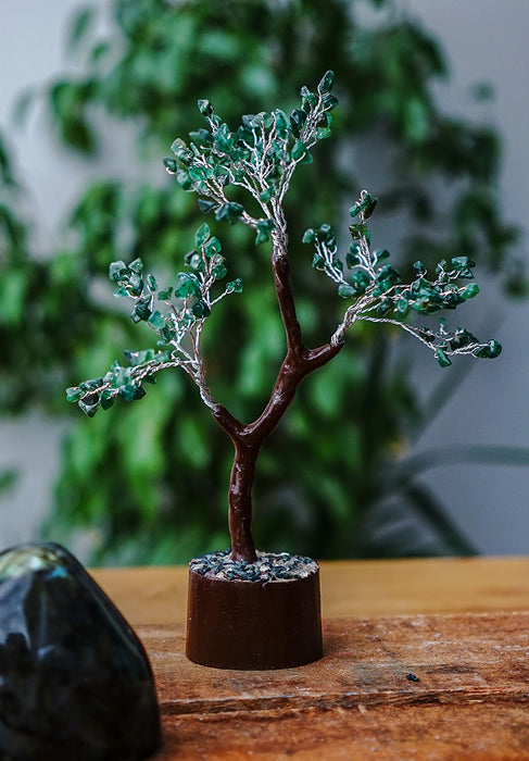 Green Aventurine Tree - Medium Brown