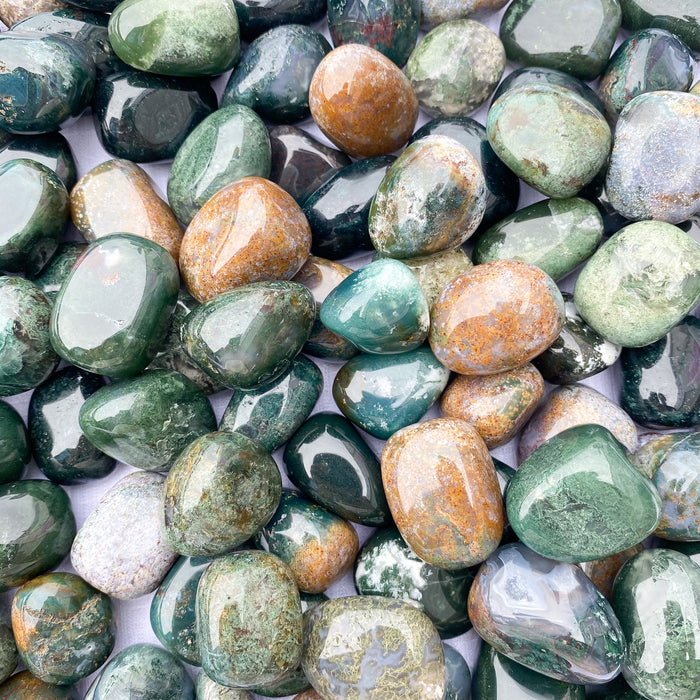 Moss Agate Tumbled Stones