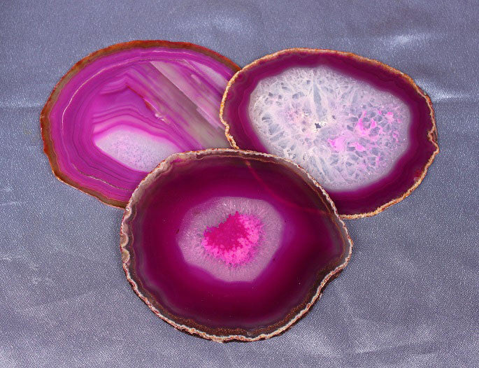 Agate Slice Pink Medium 1pc