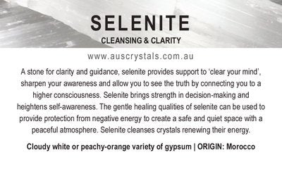 Selenite crystals store meaning