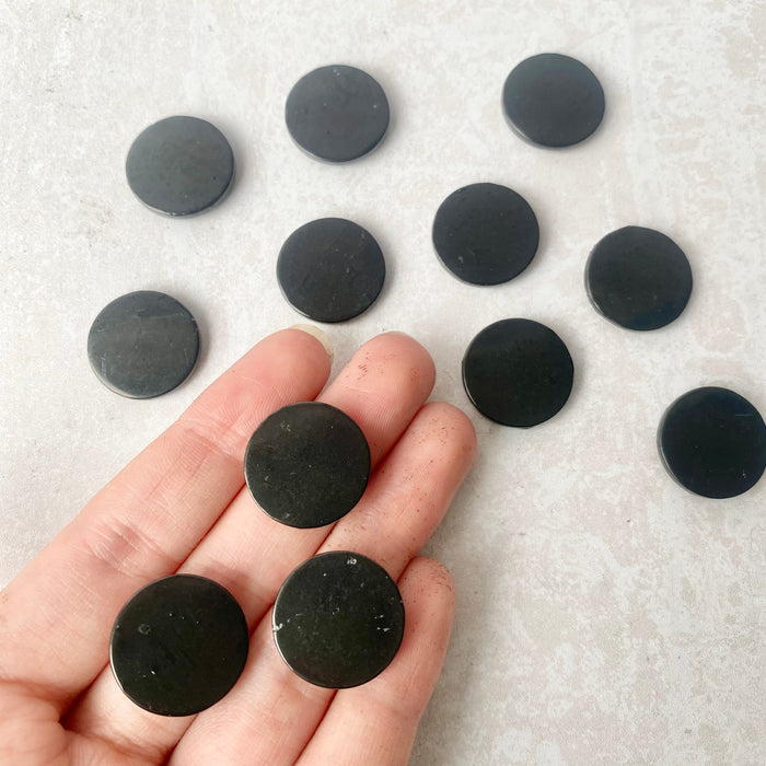 Shungite Round Disc Large- 1pc