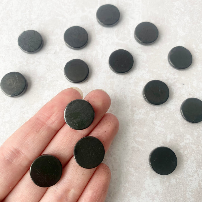 Shungite Round Disc Small- 1pc