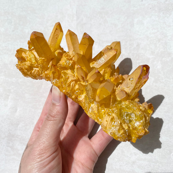 Orange Aura Quartz Cluster AQC31