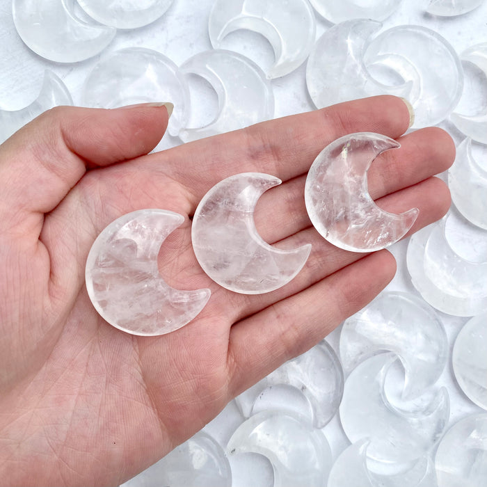 Clear Quartz Mini Moon 1pc