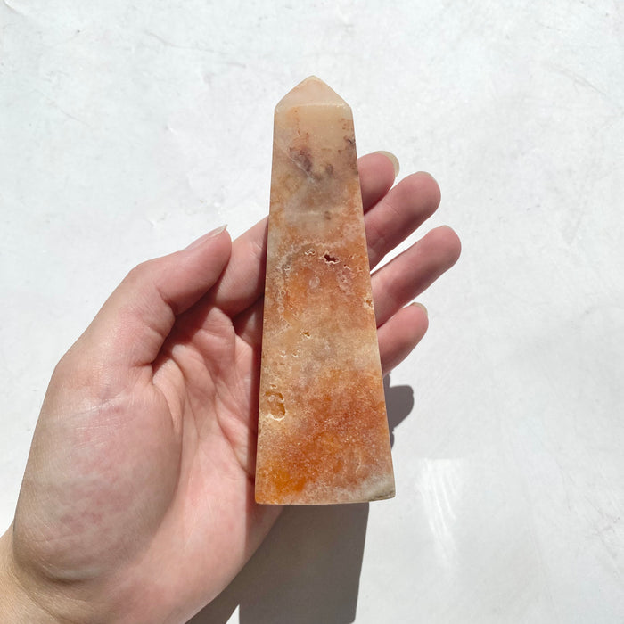 Pink Crazy Lace Agate Obelisk CLA48