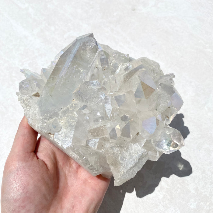 White Aura Quartz Cluster AQC78